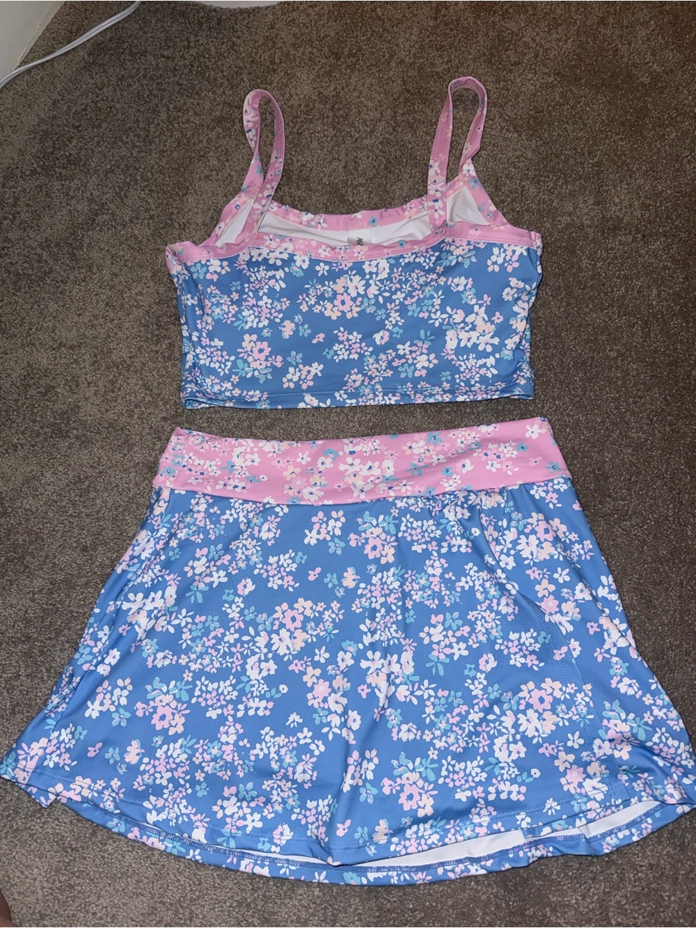 AS Revival Floral Athletic Set | Sports Bra Small + Skort Large